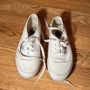 White Slip On Vans